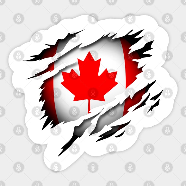 Canada in the heart Sticker by HappyGiftArt